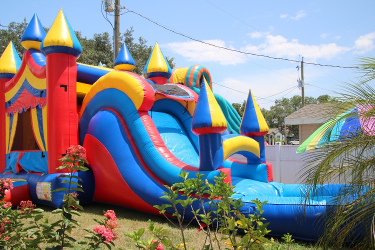 Birthday Castle Bounce House with Pool