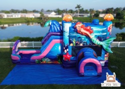 Mermaid Bounce House W/Slide Combo - Under the Sea